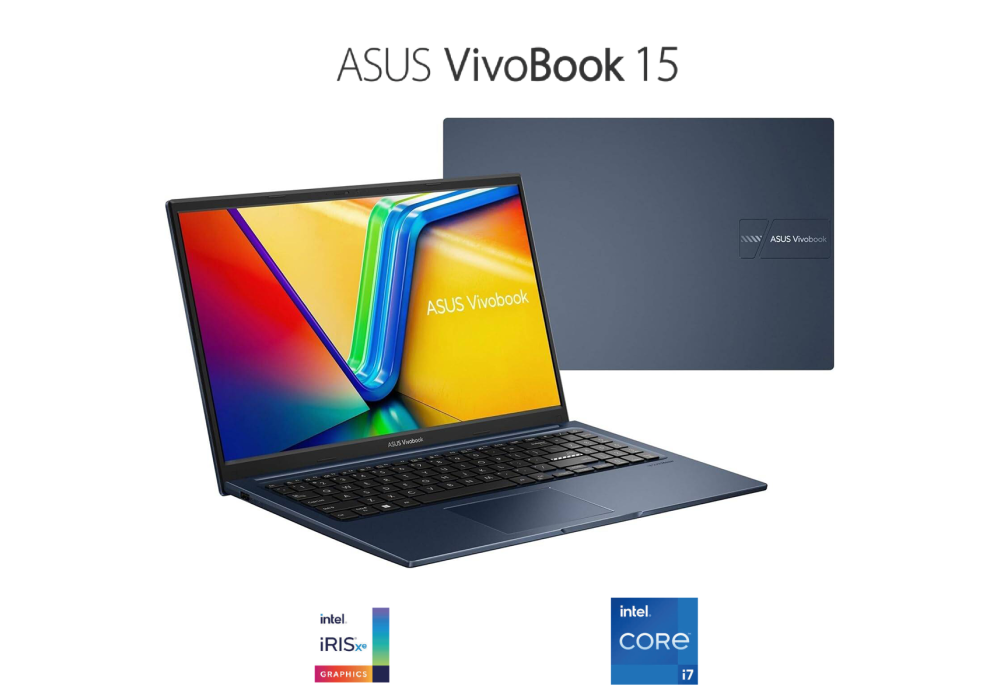 ASUS Vivobook 15 – Intel Core i7‑13620H (10C/16T, up to 4.9GHz), 16GB DDR4, 512GB PCIe SSD, 15.6" FHD IPS Anti‑Glare, Wi‑Fi 6E, MIL‑STD 810H, Quiet Blue