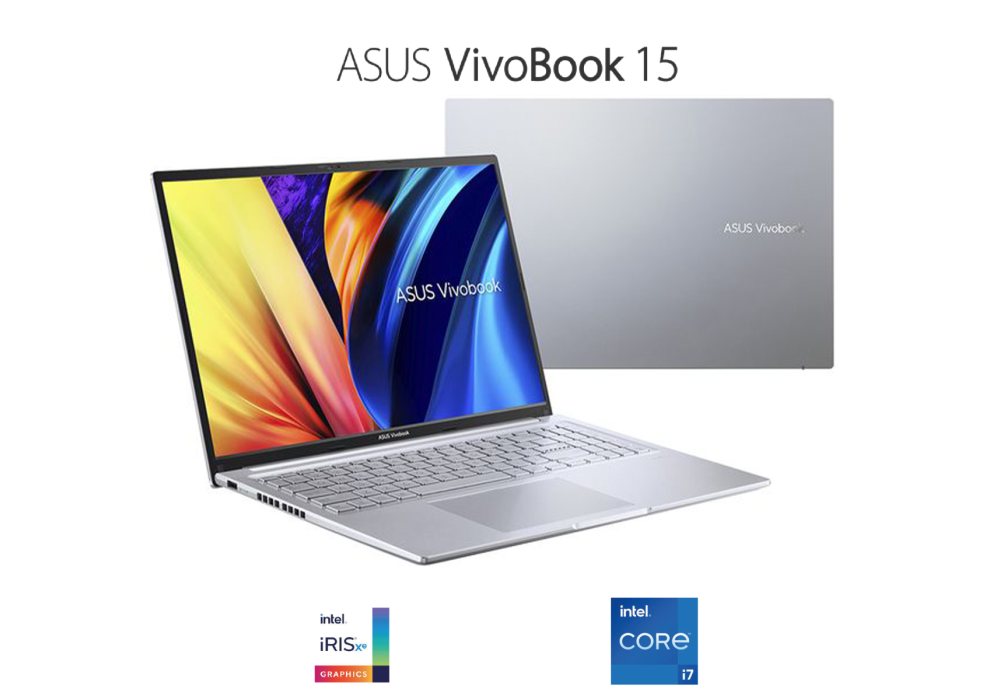 ASUS Vivobook 15 – Intel Core i7‑13620H (10C/16T, up to 4.9GHz), 16GB DDR4, 512GB PCIe SSD, 15.6" FHD IPS Anti‑Glare, Wi‑Fi 6E, MIL‑STD 810H, Cool Silver