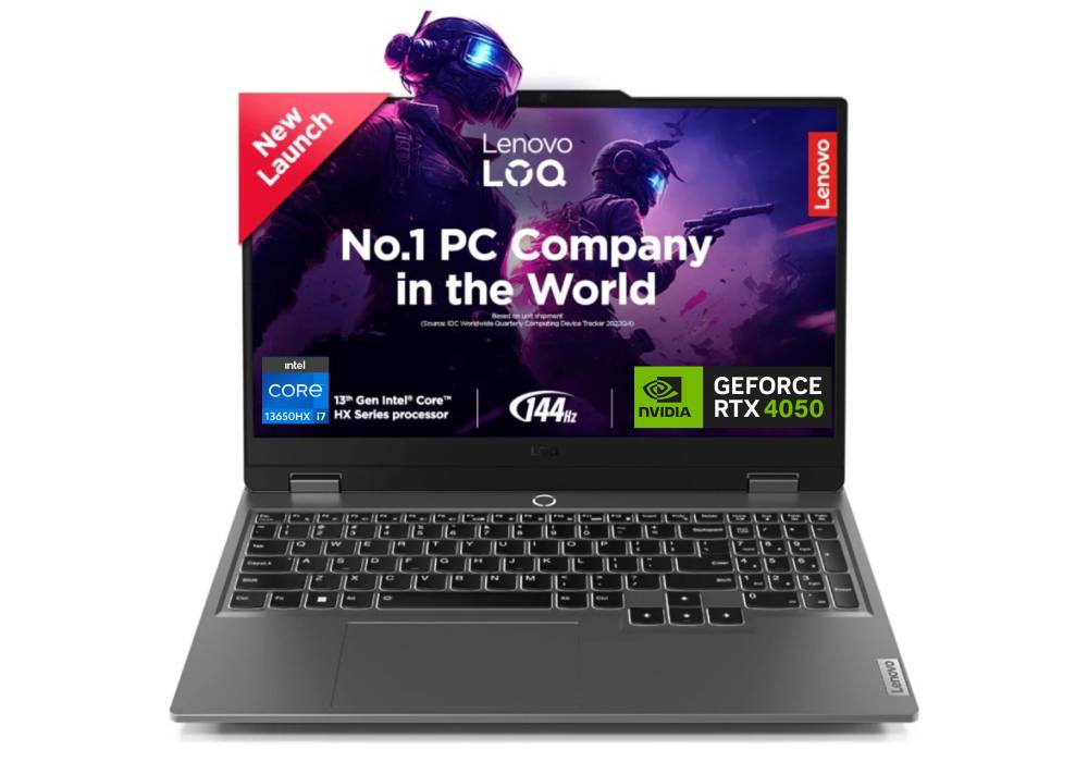 Lenovo LOQ Gaming Laptop 15IRX9 - Intel Core i7-13645HX 14 Core 4.9GHz, NVIDIA GeForce RTX 4050 6GB,16GB DDR5, 512GB SSD, 15.6" FHD IPS 144Hz Display - Luna Grey