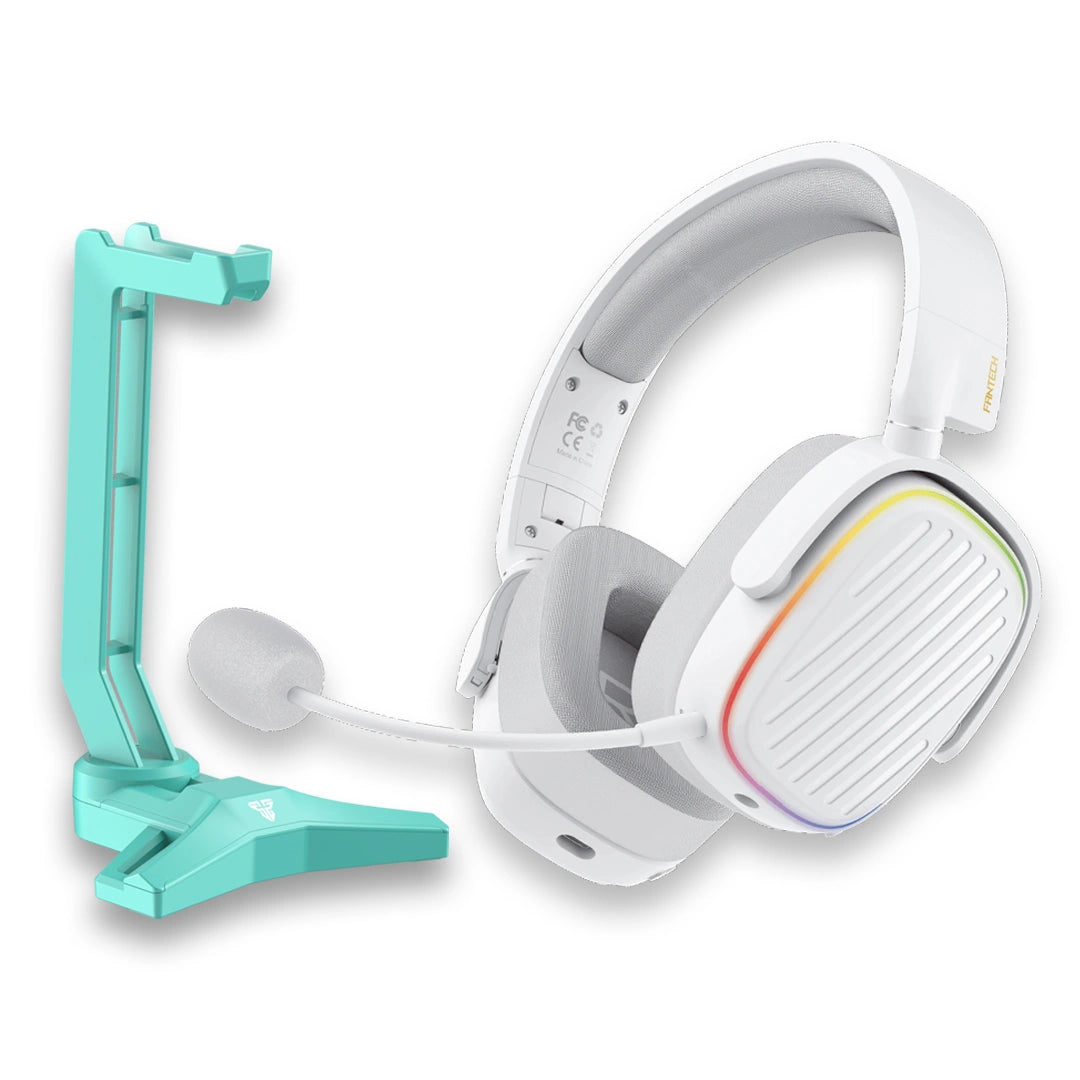 Fantech Bundle H 5 Whg02 Wireless & Bluetooth Headphone + Ac3004 Mint Edition Headset Stand