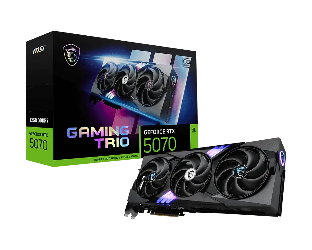 MSI GeForce RTX 5070 GAMING TRIO OC 12GB GDDR7 Graphics Card