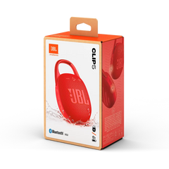 JBL Clip 5 Portable Bluetooth Speaker Box Red - Waterproof and Dustproof