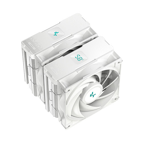 Deepcool AG620 Digital Dual-Tower Cooler with Temprature Display - White
