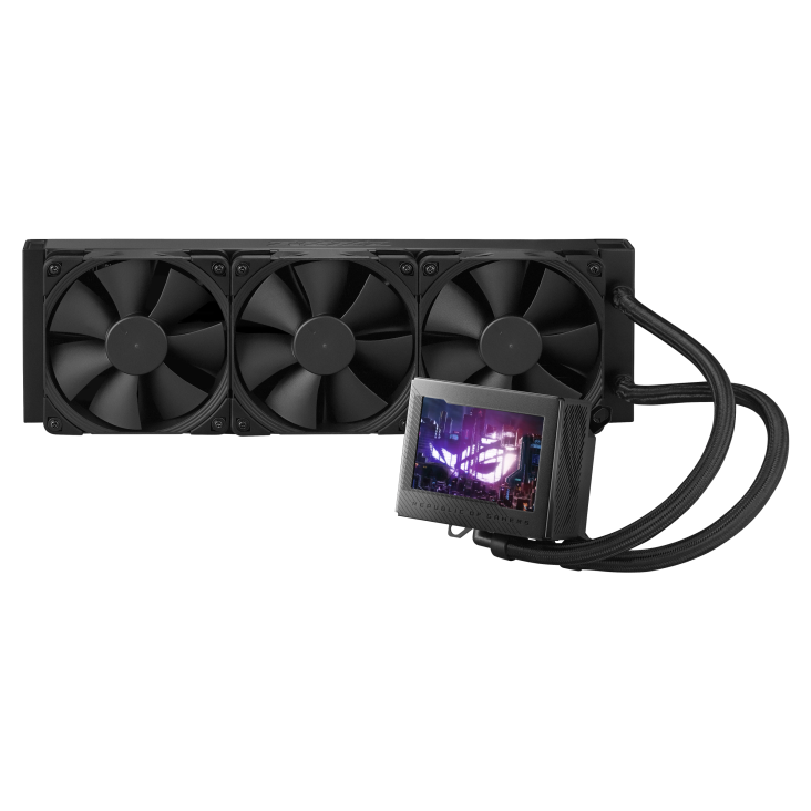 ASUS ROG RYUJIN III 360 AIO Liquid CPU Cooler with 3.5" LCD Display, Asetek 8th Gen Pump Black