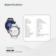 Green Lion Tech Master Smart Watch Black