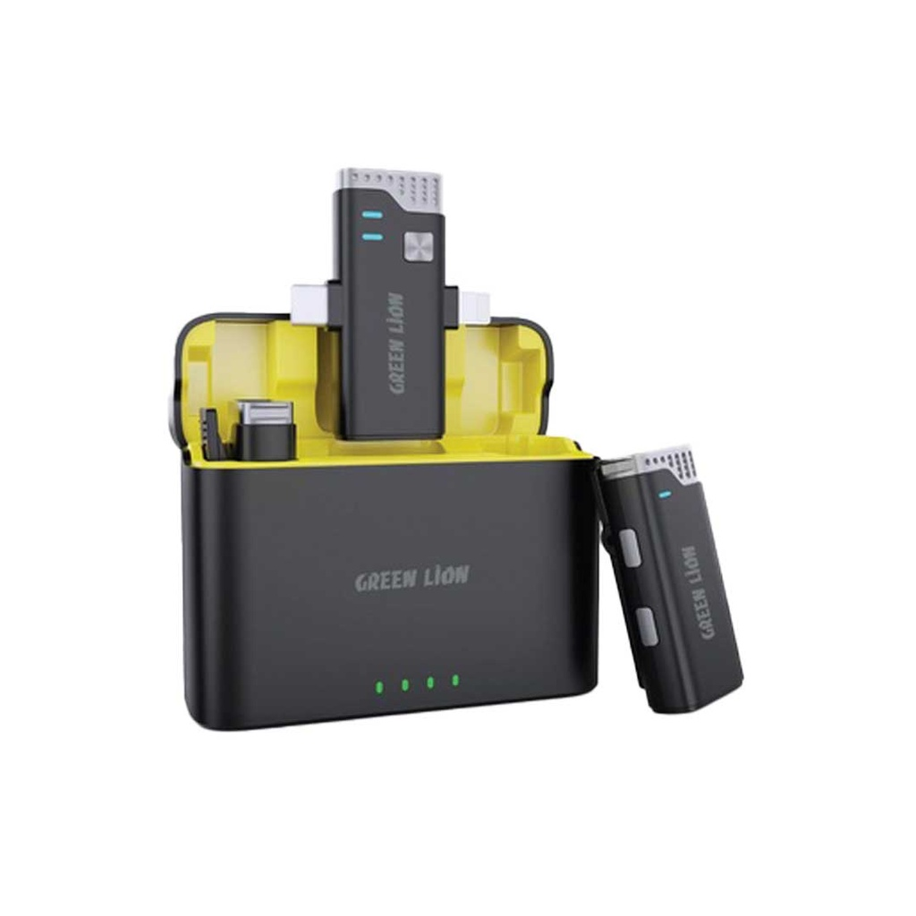 Green Lion 2 IN 1 360 Microphone USB-C Lightning Black