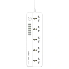 LDNIO SC5614 POWER STRIP 5 UNIVERSAL SOCKETS 6USB PORTS 2M POWER CORD EXTENSION SOCKET
