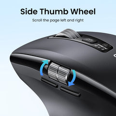 Ugreen 45792 Thumb Wheel & Side Scrolling Multi Mode Wireless Bluetooth Ergonomic Mouse