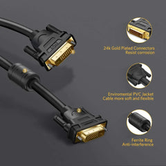 Ugreen 11606 Dvi (24+1) Male To Male Cable Dual Link Dvi D Gold Plated – 2m