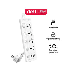 Deli ET411 Power Strip - 4 inputs - 2M