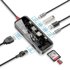 Promate Transhub-Mini, USB-C Hub 8-in-1