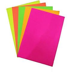 A4 Neon Colour Fluorescent Paper, Pack of 100 Sheets