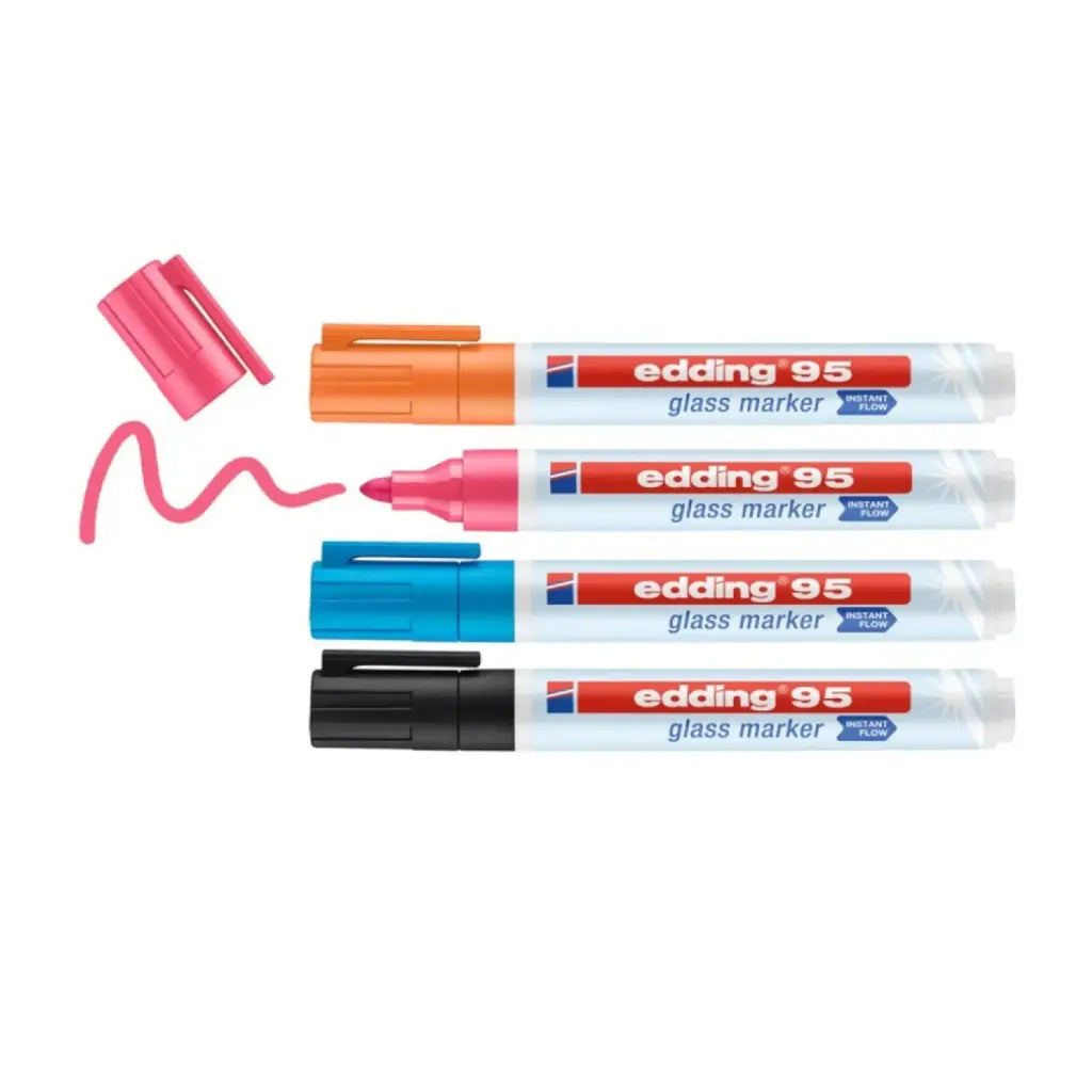 Edding E-95 Glass Marker Set of 4 Colors