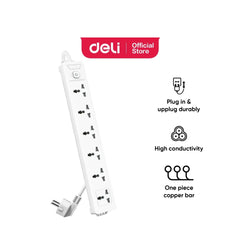 Deli T406 Power Strip - 6 inputs - 5M