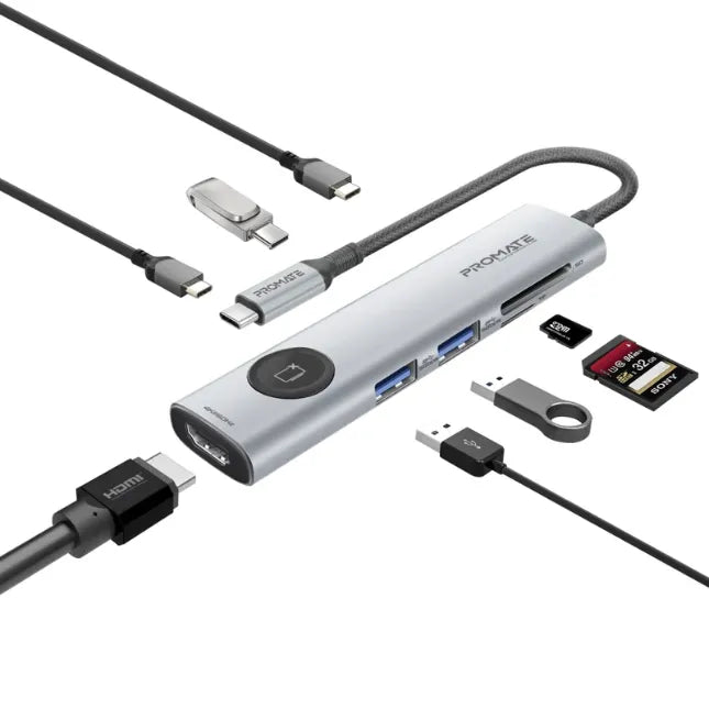 Promate ComandHub-Lite, USB-C Hub