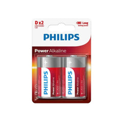 Philips Batteries Power Alkaline D (2 Pack)