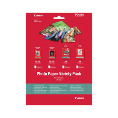 Canon VP-101 Photo Paper Variety Pack 4x6 and A4 for Ink & Ink Tank - 20 Sheets