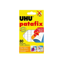 UHU Patafix Glue Pad Removable Reusable White 80 pads