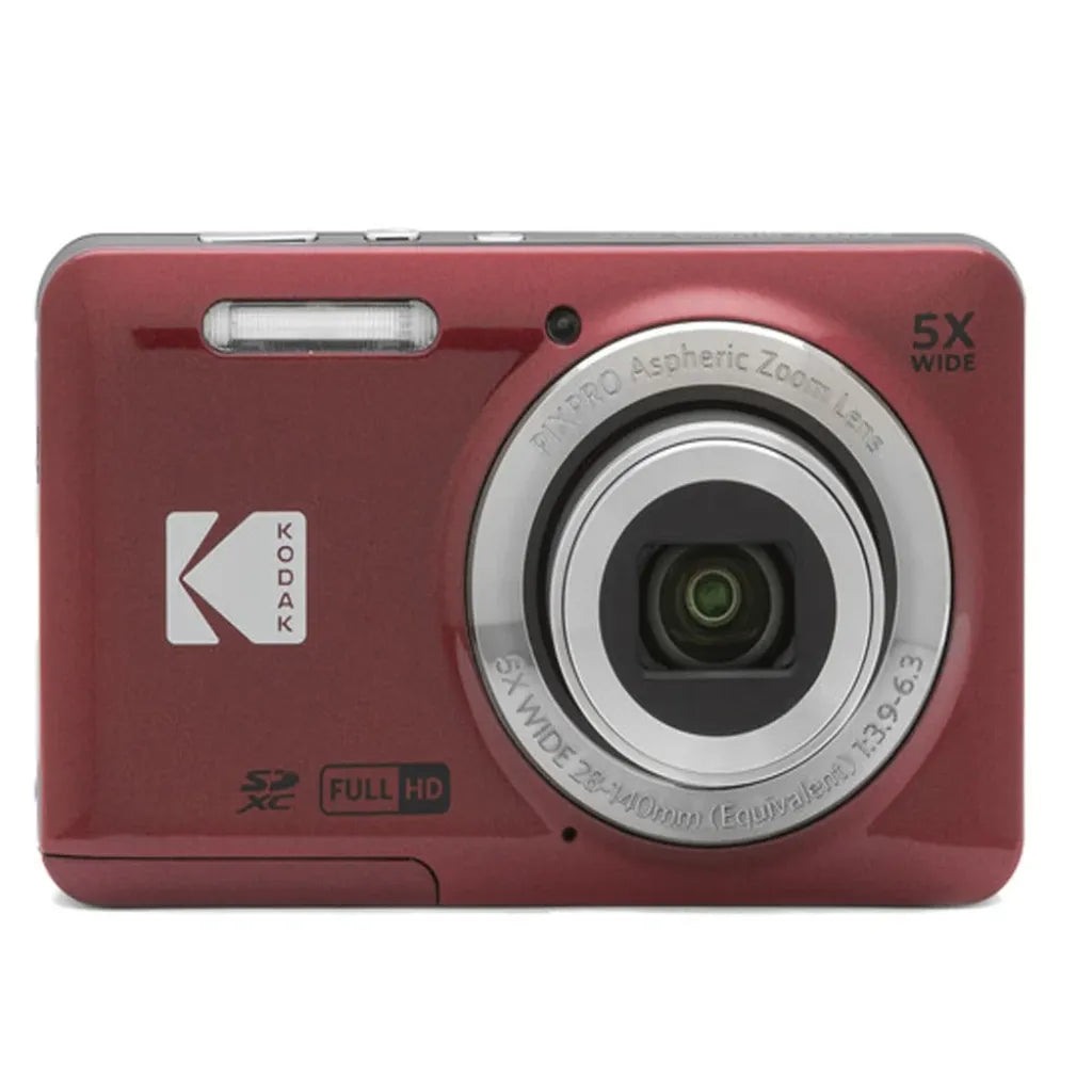 Kodak Compact Digital Camera FZ55 5x Optical Zoom CMOS, Li-ion Battery, Red