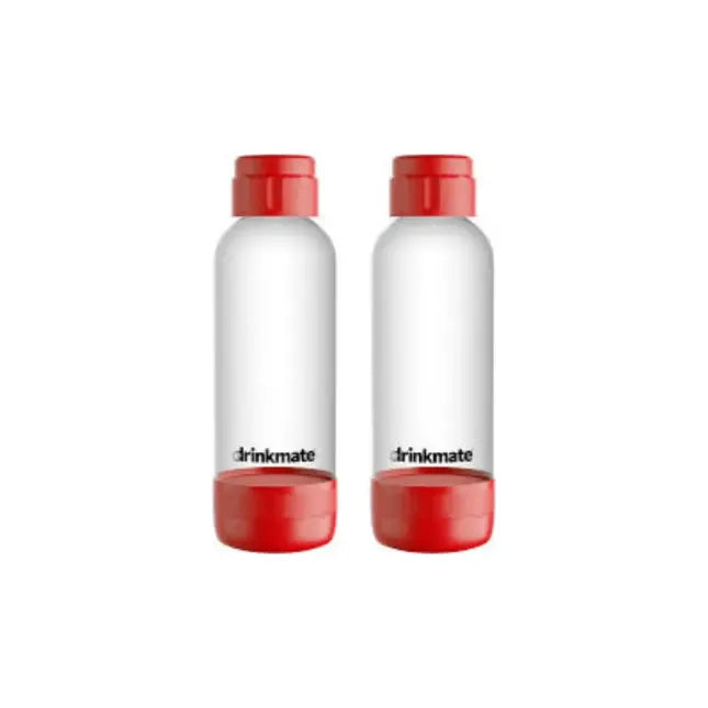 Drinkmate Bottle 1L Red, Twin Pack