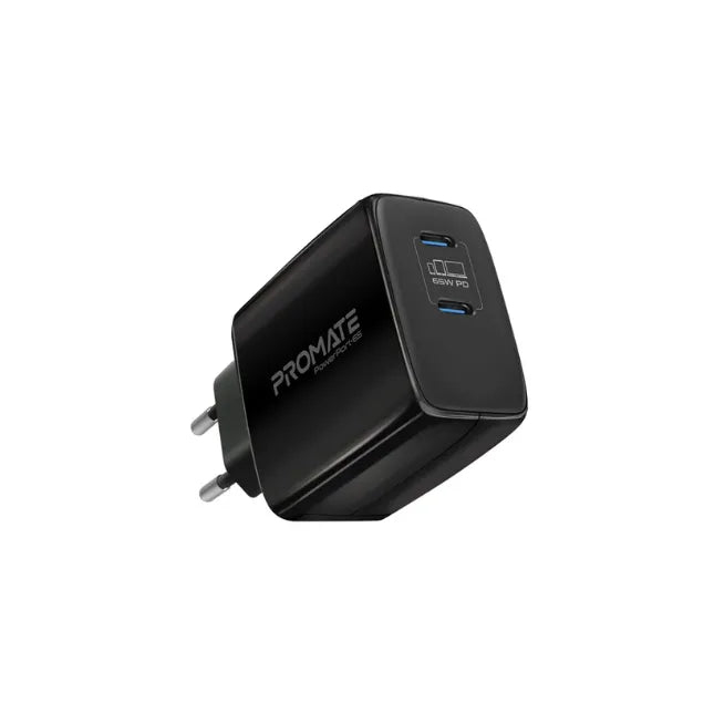 Promate PowerPort-65W Charging Adapter, Black