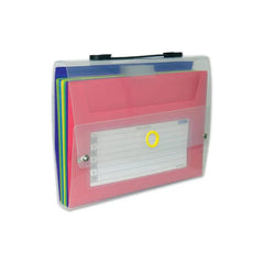 Sliding File With 7 Pockets, Clear Strip Cover