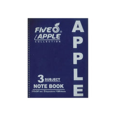 Five Apple Note Book A4 3 Subject