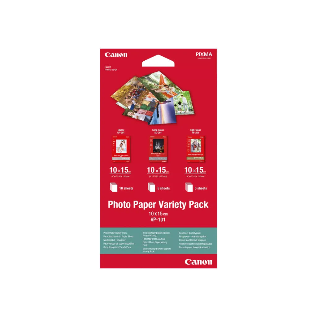 Canon VP-101 Photo Paper Variety Pack 4x6” - 20 Sheets