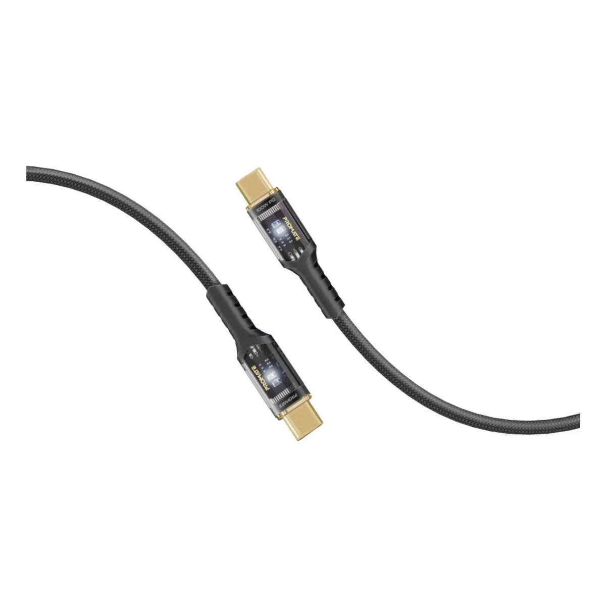 Promate LucidLine-CC200.Black, Data Sync & Charge Cable