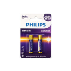 Philips Batteries Lithium AAA (2 Pack)