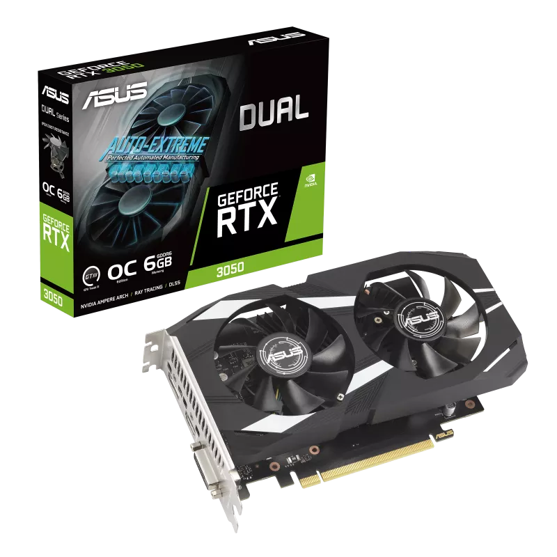ASUS Dual NVIDIA GeForce RTX 3050 6GB Graphics Card