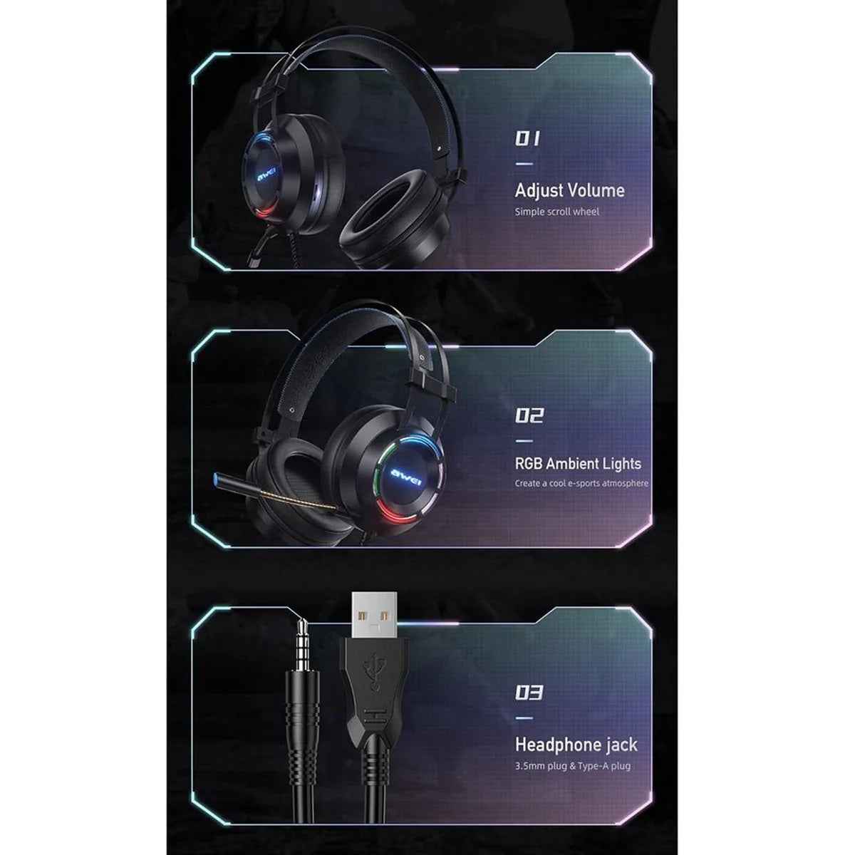 Awei wired microphone for audio recording
