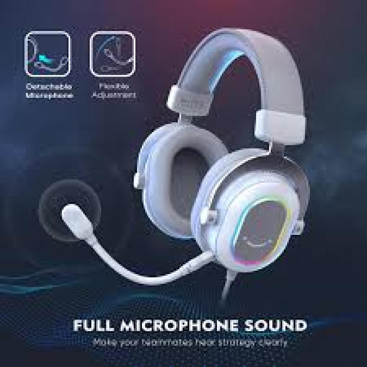 FIFINE RGB headset for computer setup