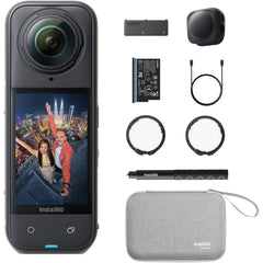 Insta360 X5 Essentials Bundle - Waterproof 8K 360 Action Camera, Leading Low Light, Invisible Selfie Stick Effe, Rugged and Replaceable Lens, 3-Hour Battery, Built-in Wind Guard