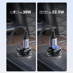 UGREEN 25845 CAR CHARGER USB-C AND USB-A 30W