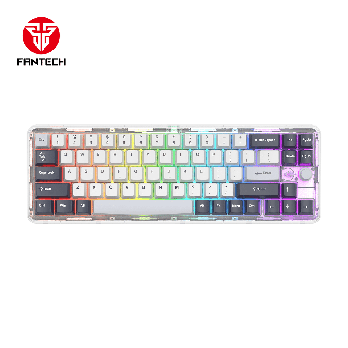 FANTECH MAXFIT70 MK911 WIRELESS 65% MECHANICAL GAMING KEYBOARD TRI-MODE CONNECTION - Double-Shot PBT - EPIC GREYSCALE