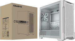 GIGABYTE C102GI GLASS ICE Mid Tower GAMING CASE - Tempered Glass WHITE