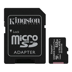 KINGSTON CANVAS SELECT PLUS 512GB microSD MEMORY CARD + SD ADAPTER - SDCS2
