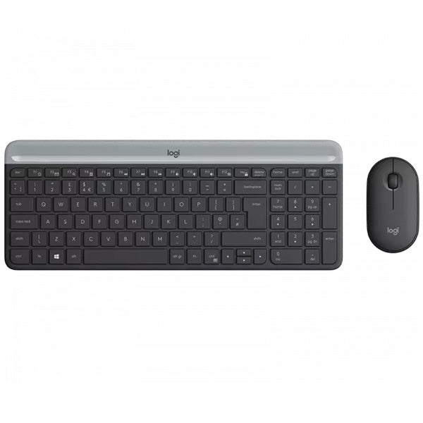 LOGITECH MK470 ULTRA-SLIM FULL-SIZE WIRELESS SCISSOR KEYBOARD AND MOUSE WITH QUIET CLICKS