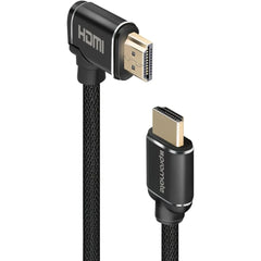Promate PROLINK4K1-150 4K HDMI Audio Video Cable, High Definition Right Angle, 24K Gold Plated Connector, 1.5 Meter Length, Black
