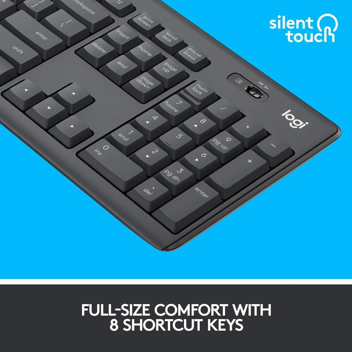 Logitech Mk295 Wireless Mouse & Keyboard W/ Silenttouch Technology Logitech Mk295 Wireless Mouse & Keyboard W/ Silenttouch Technology