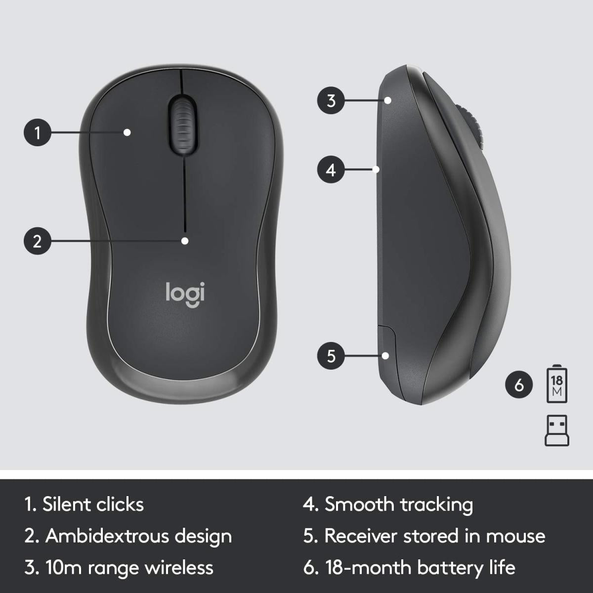 Logitech Mk295 Wireless Mouse & Keyboard W/ Silenttouch Technology Logitech Mk295 Wireless Mouse & Keyboard W/ Silenttouch Technology