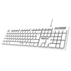 Meetion k300 USB Standard Wired Keyboard -White