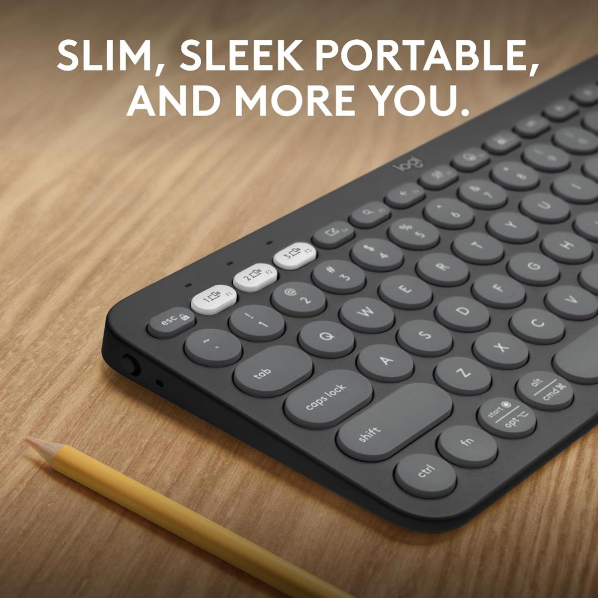 Logitech Pebble Keys 2 K380s Multi Device Bluetooth Customizable Shortcuts Slim & Portable For Windows, Macos & Android Arabic / English Logitech Pebble Keys 2 K380s Multi Device Bluetooth Customizable Shortcuts Slim & Portable For Windows, Macos & Android Arabic / English