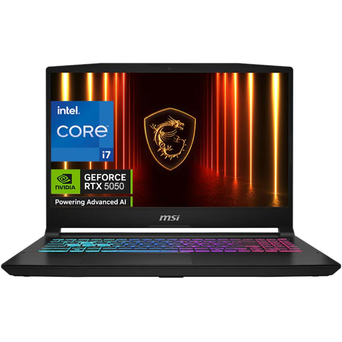 Msi Katana 15 Hx (2025) B14wfk 14gen Intel Core I7 14650hx 16 Cores W/ Nvidia Rtx 5050 8gb Ddr7 & Ips 144hz Display Black