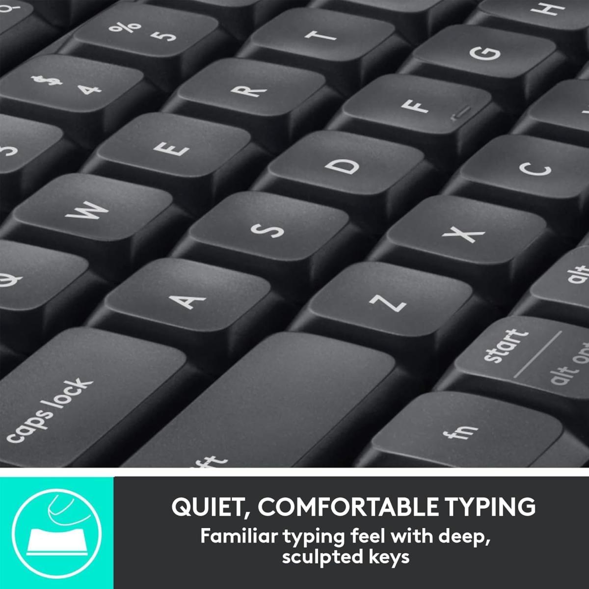 Logitech wireless Bluetooth keyboard and mouse combo for computer setup