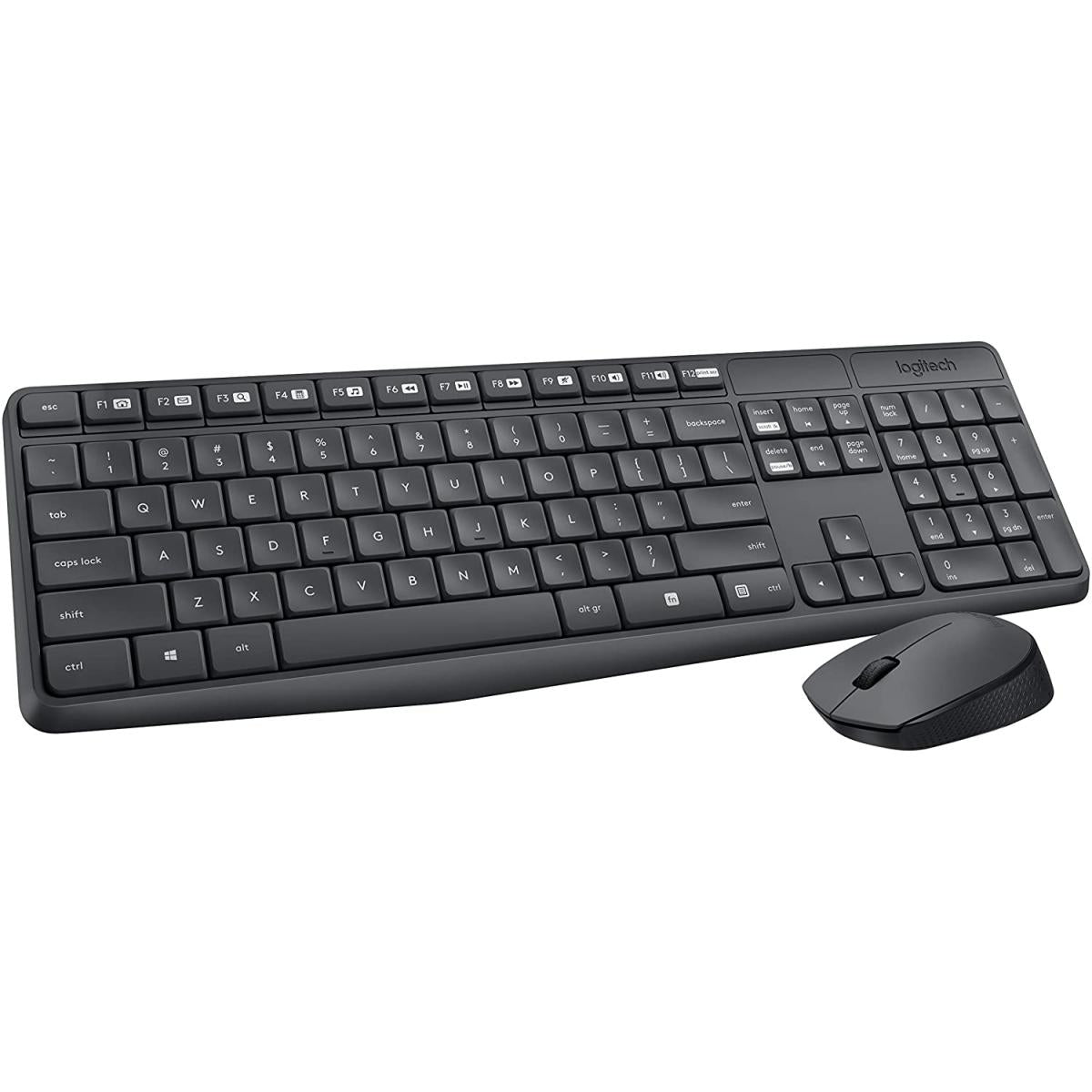 Logitech MK235 Wireless Keyboard & Mouse Combo for Windows Long Battery Life Arabic / English Layout - Black