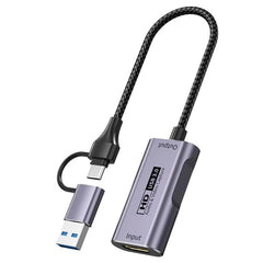 HAING HI-3004-TECH USB-C AND USB-A 3.0 HDMI CAPTURE 4K 30HZ