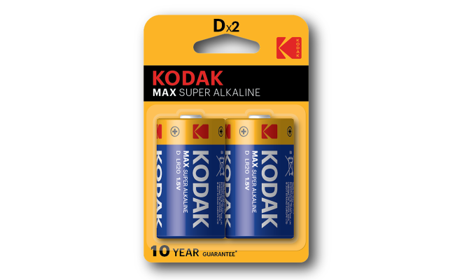 Kodak 1.5v Max Super Alkaline Dx2
