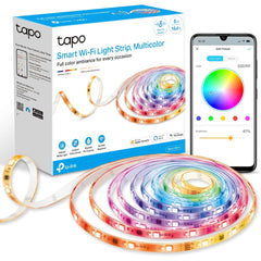 TP-Link Tapo L930-5 RGBWIC Smart LED Light Strip 16.4Ft, 1000 Lumens, 16M Dimmable Colors, 50 Color Zones, Works w/Apple HomeKit/Alexa/Google Home, Sync-to-Sound, IP44 PU Coating, Trimmable